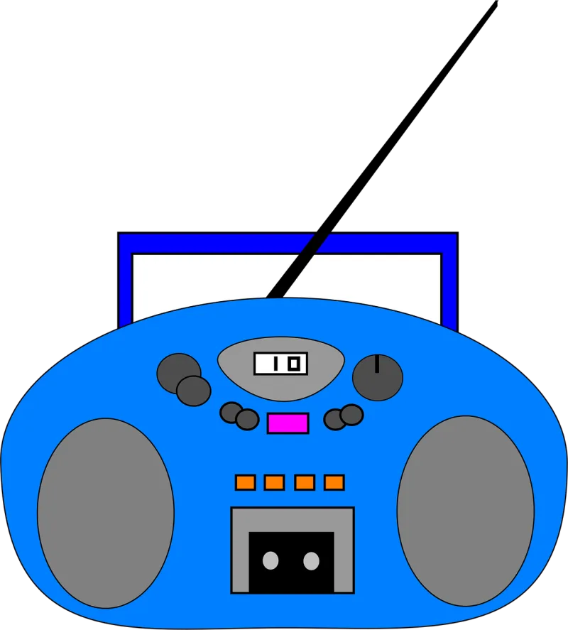 Tape recorder Radio Blue Stickdatei – Musik