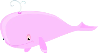 Whale Pink Sea Stickdatei