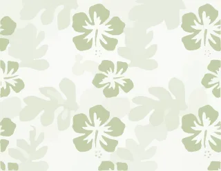 Hibiscus Nature Green Stickdatei
