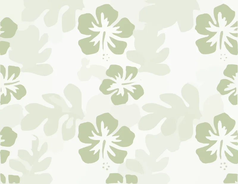 Hibiscus Nature Green Stickdatei – Blumen