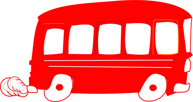Bus Red Vehicle Stickdatei – Fahrzeuge