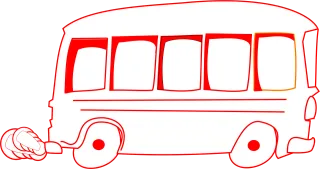 Bus Red Vehicle Stickdatei