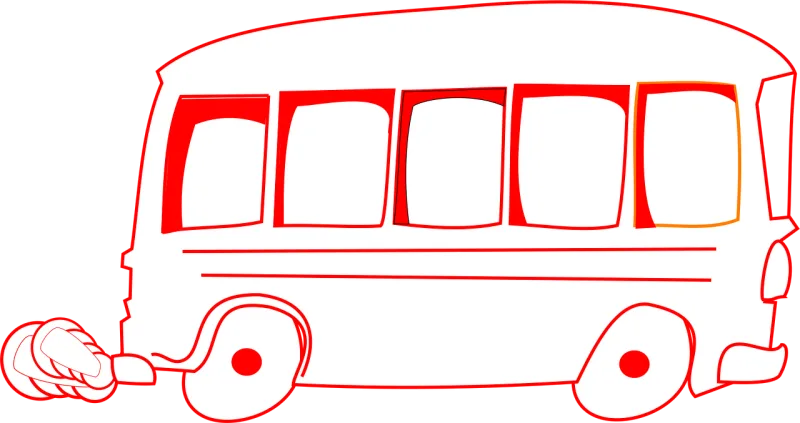 Bus Red Vehicle Stickdatei – Fahrzeuge