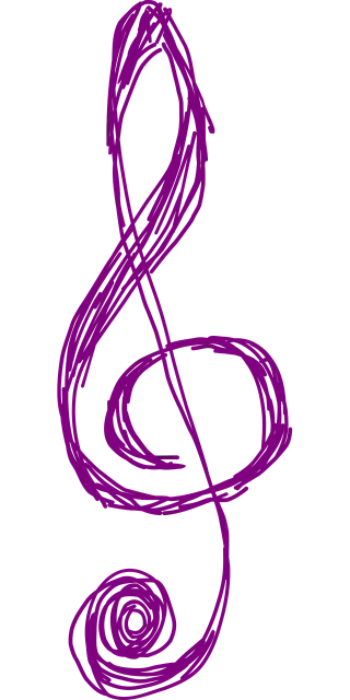 Clef Music Purple Stickdatei