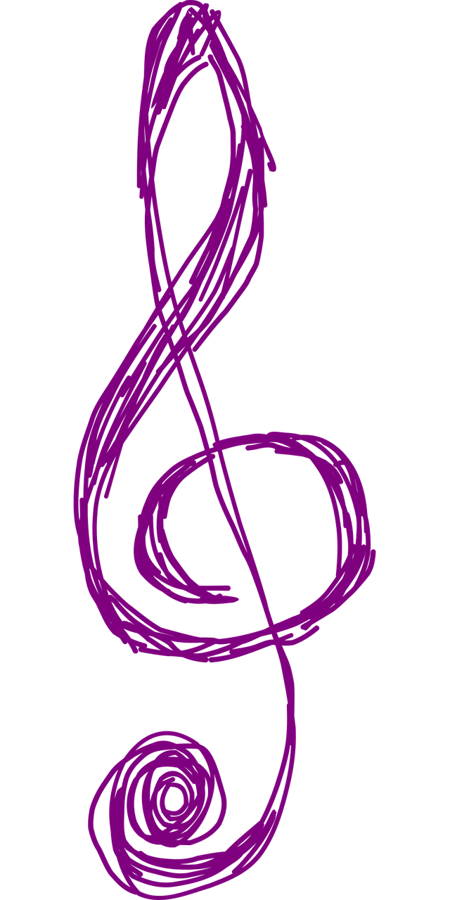 Clef Music Purple Stickdatei – Musik