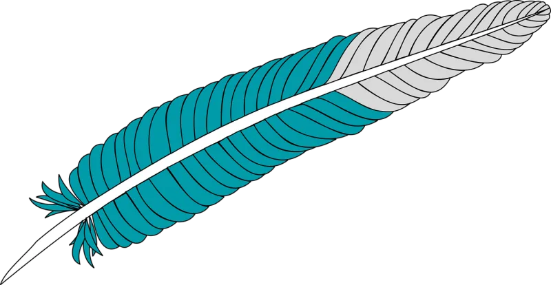 Feather Blue Light Stickdatei – Natur