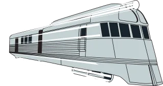 Train Silver Railroad Stickdatei