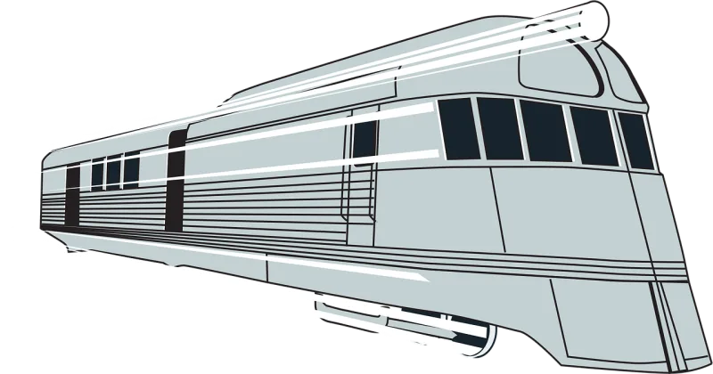 Train Silver Railroad Stickdatei – Kinder