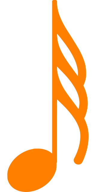 Note Music Orange Stickdatei