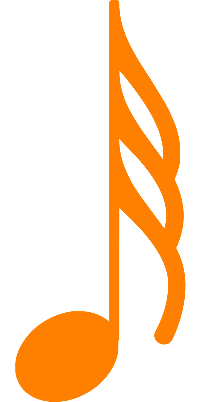 Note Music Orange Stickdatei – Musik