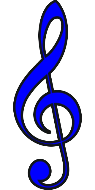 Clef Trebble Blue Stickdatei
