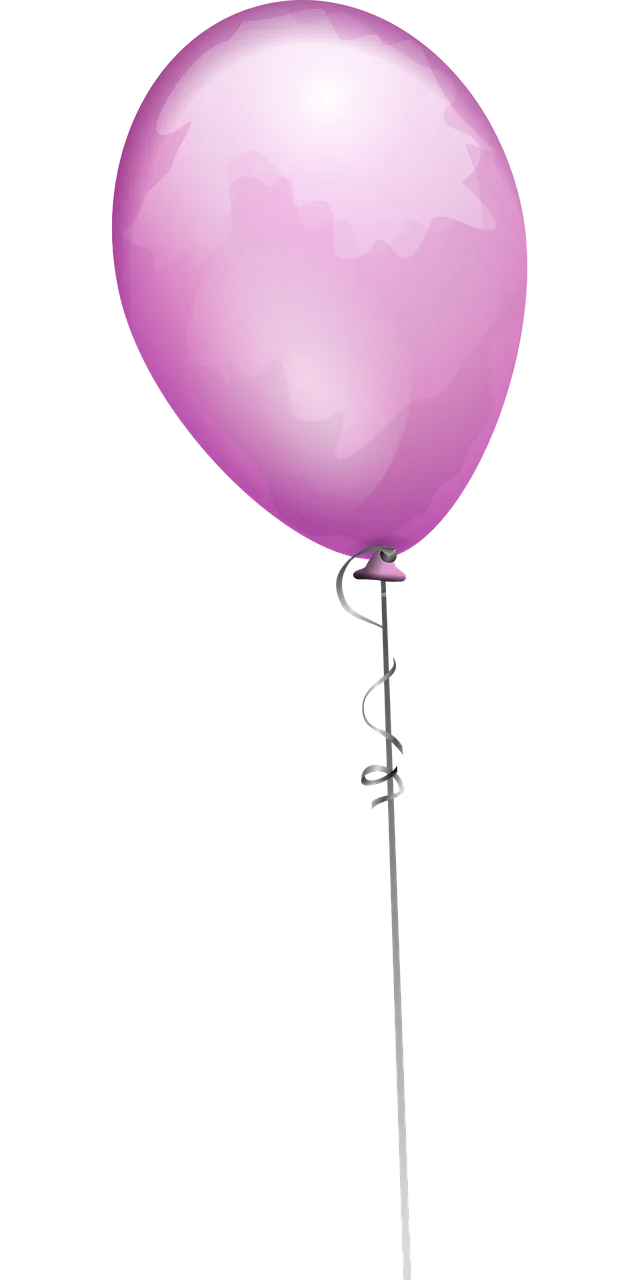 Balloon Purple String Stickdatei – Herzen & Liebe