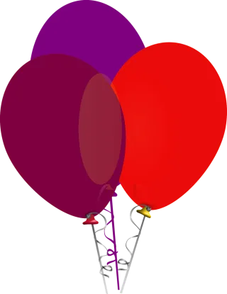 Balloons Purple String Stickdatei