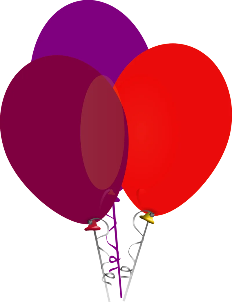 Balloons Purple String Stickdatei – Herzen & Liebe