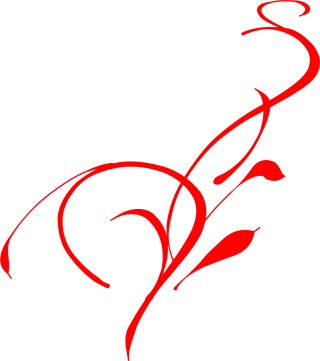 Floral Nature Red Stickdatei