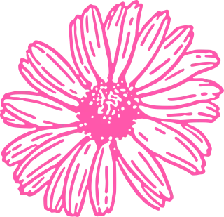 Daisy Flower Pink Stickdatei
