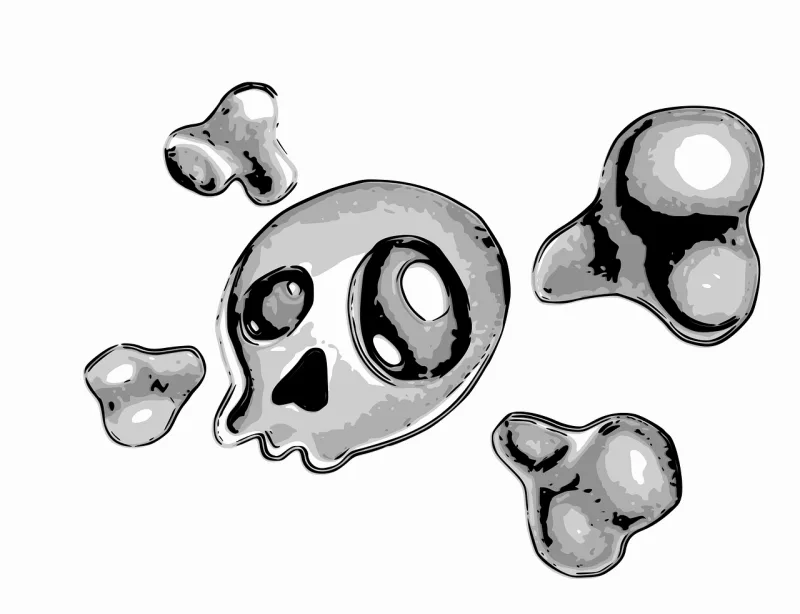 Skull Crossbones Human bones Stickdatei – Kinder