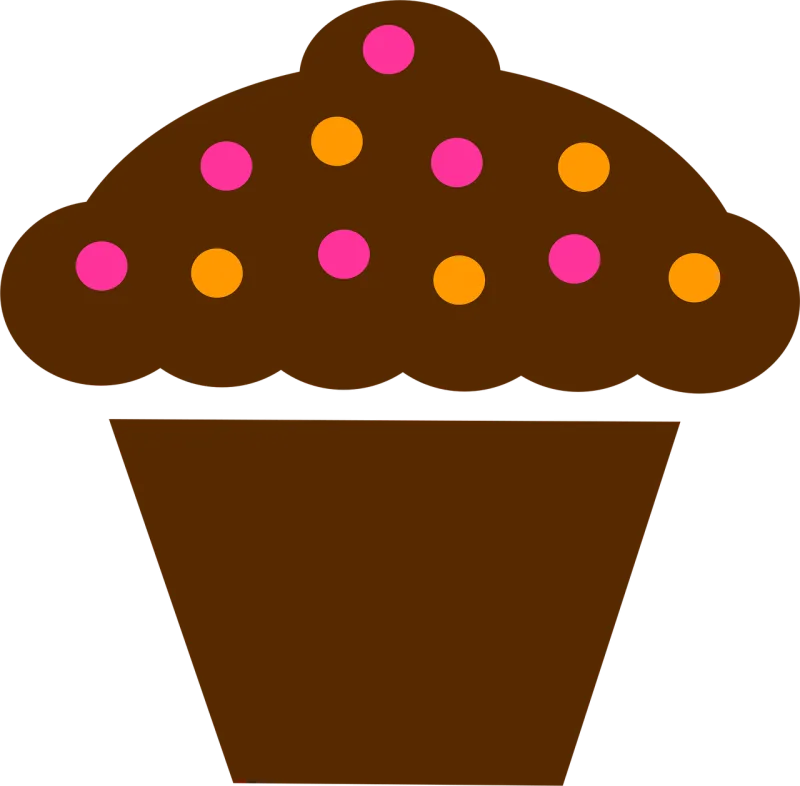 Cup cake Brown Cake Stickdatei – Essen & Trinken