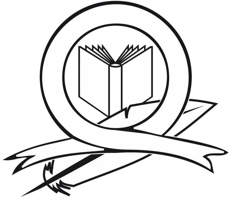 Book Logo Ribbon Stickdatei – Natur