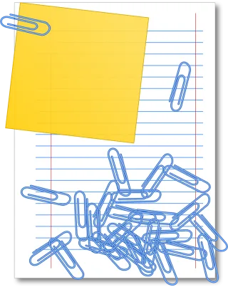 Notebook Paper Clips Stickdatei – Musik