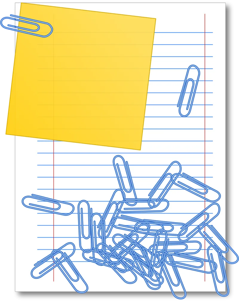 Notebook Paper Clips Stickdatei – Musik
