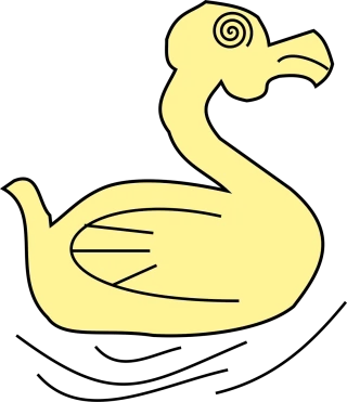 Duck Yellow Swimming Stickdatei