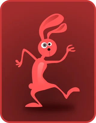 Rabbit Pink Dancing Stickdatei