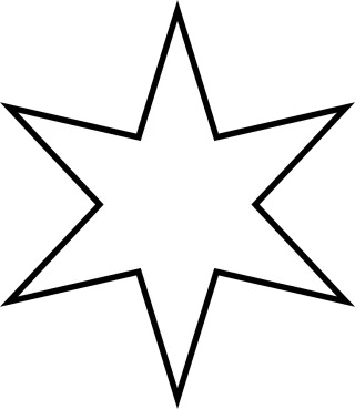 Six pointed star Moravian star Star polygon Stickdatei