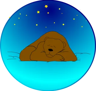 Bear Sleeping Sky Stickdatei – Tiere