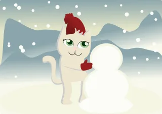 Christmas Winter Snowman Stickdatei