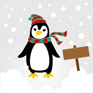 Pinguin Cute Fun Stickdatei