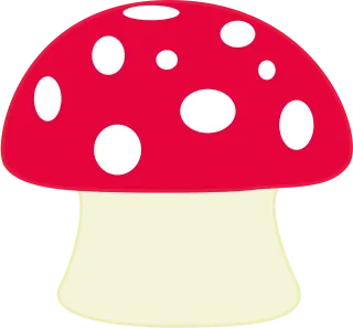 Mushroom Toadstool Dotted Stickdatei