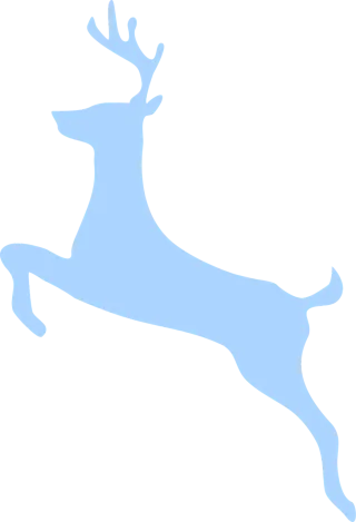 Deer Jumping Silhouette Stickdatei