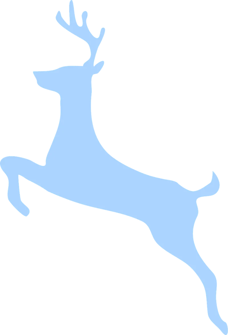 Deer Jumping Silhouette Stickdatei – Weihnachten