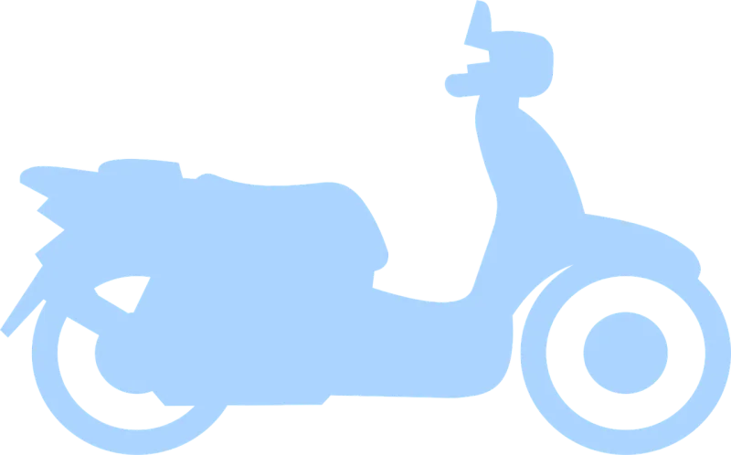 Scooter Blue Vehicle Stickdatei – Fahrzeuge