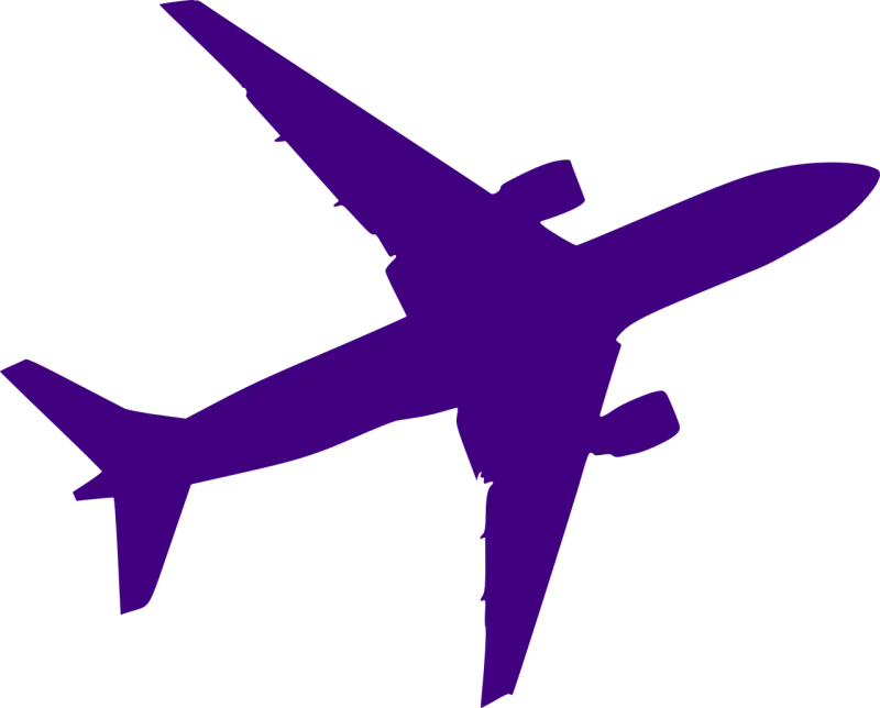 Airplane Silhouette Purple Stickdatei – Fahrzeuge