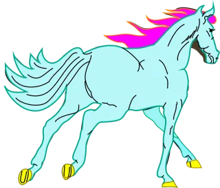 Horse Fantasy Pink mane Stickdatei