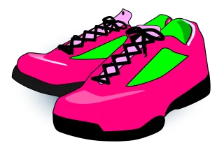 Shoes Sneakers Pink Stickdatei