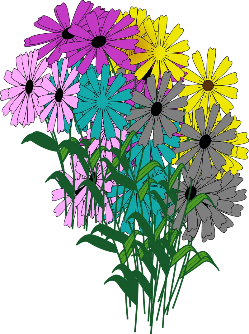 Flowers Flower background Bouquet Stickdatei – Blumen