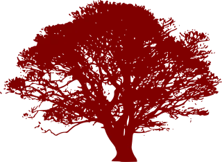 Tree Red Drawing Stickdatei