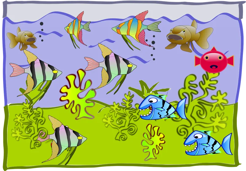 Fishtank Cartoon Aquarium Stickdatei – Sport