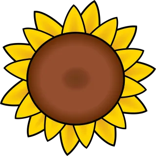 Sunflower Petals Drawing Stickdatei