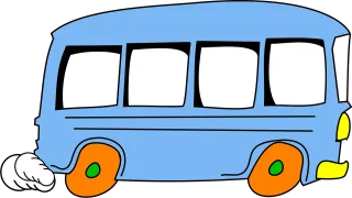 Bus Cartoon Speeding Stickdatei