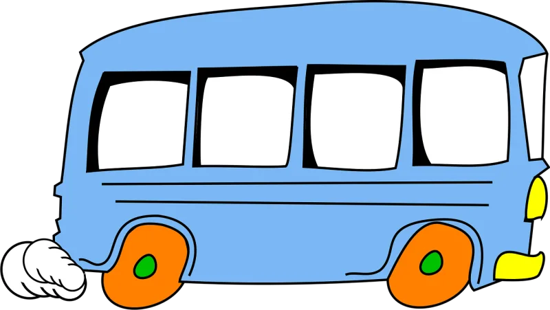 Bus Cartoon Speeding Stickdatei – Fahrzeuge