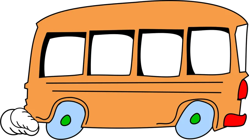Bus Cartoon Speeding Stickdatei – Fahrzeuge