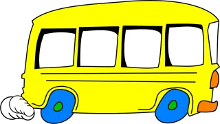 Schoolbus Yellow Driving Stickdatei