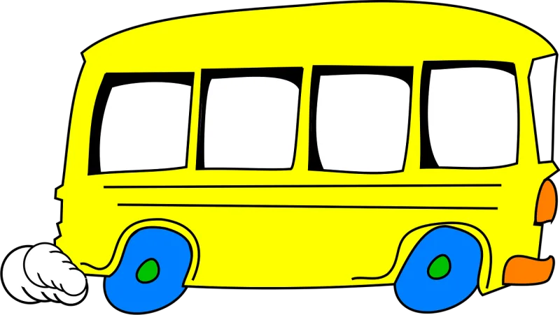 Schoolbus Yellow Driving Stickdatei – Fahrzeuge
