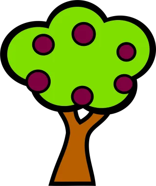 Tree Fruit Design Stickdatei