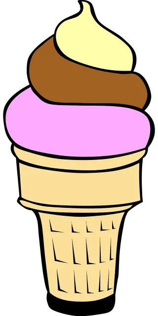 Ice cream Neapolitan Vanilla Stickdatei