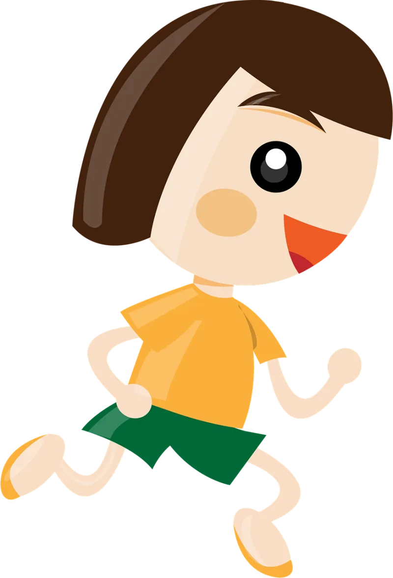 Girl Running Cartoon Stickdatei – Sport